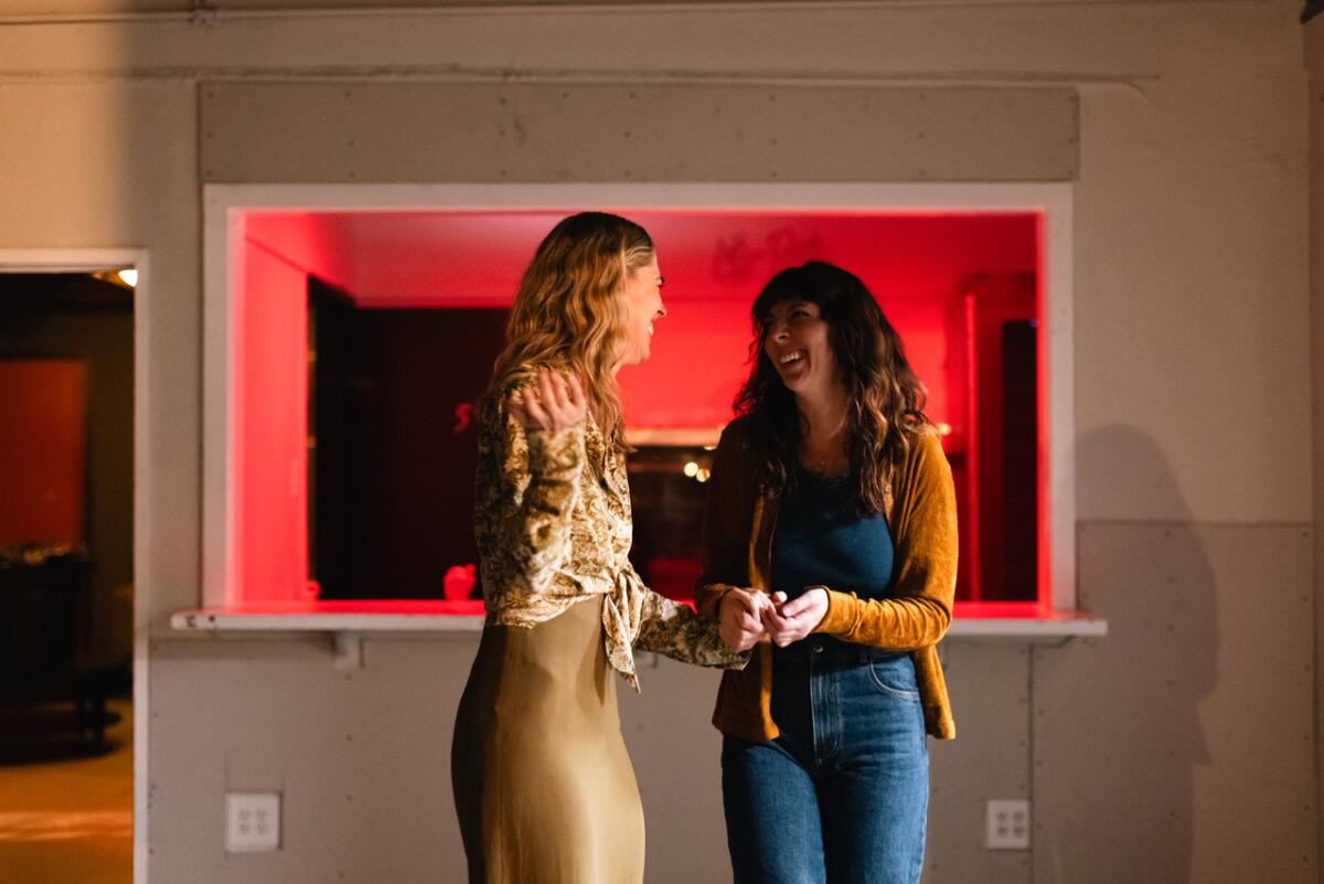 Lucy Owen as Blanche and Mallory Portnoy as Stella in "The Streetcar Project's" production of "A Streetcar Named Desire."