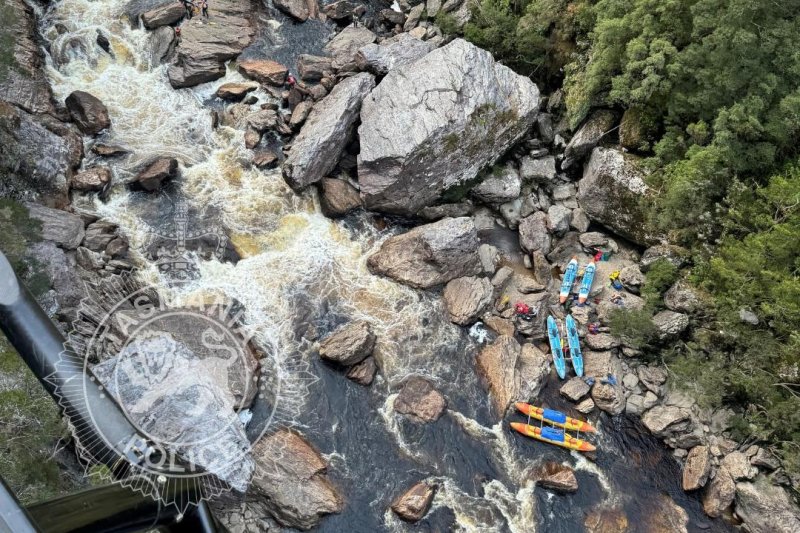 In a scene mirroring a Hollywood movie, a kayaker was rescued after a 20-hour ordeal on a river in Southern Australia that saw the man’s leg amputated, police confirmed afterwards. Photo courtesy of Tasmania Police