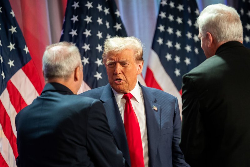 On Tuesday night in a social media post, President-elect Donald Trump said John Phelan will be "a tremendous force for our Naval Service members, and a steadfast leader" as he announced his nomination of Phelan to be Navy secretary. Pool Photo by Allison Robbert/UPI