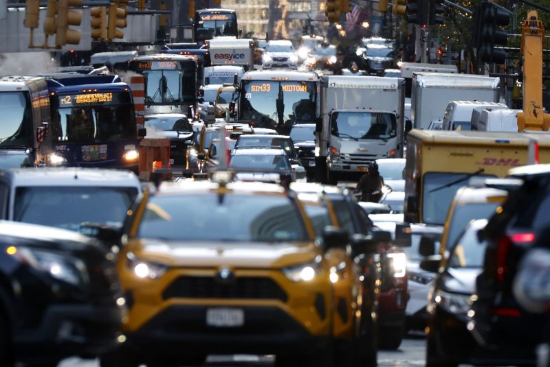 The number of traffic and pedestrian deaths in the United States dropped for the first half of 2024, according to the National Highway Traffic Safety Administration, which attributed the decline to new safety measures. Photo by John Angelillo/UPI