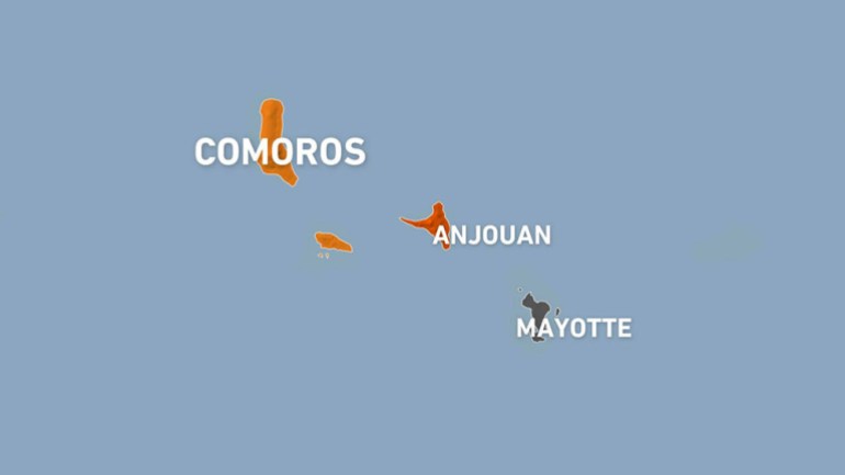 Comoros map