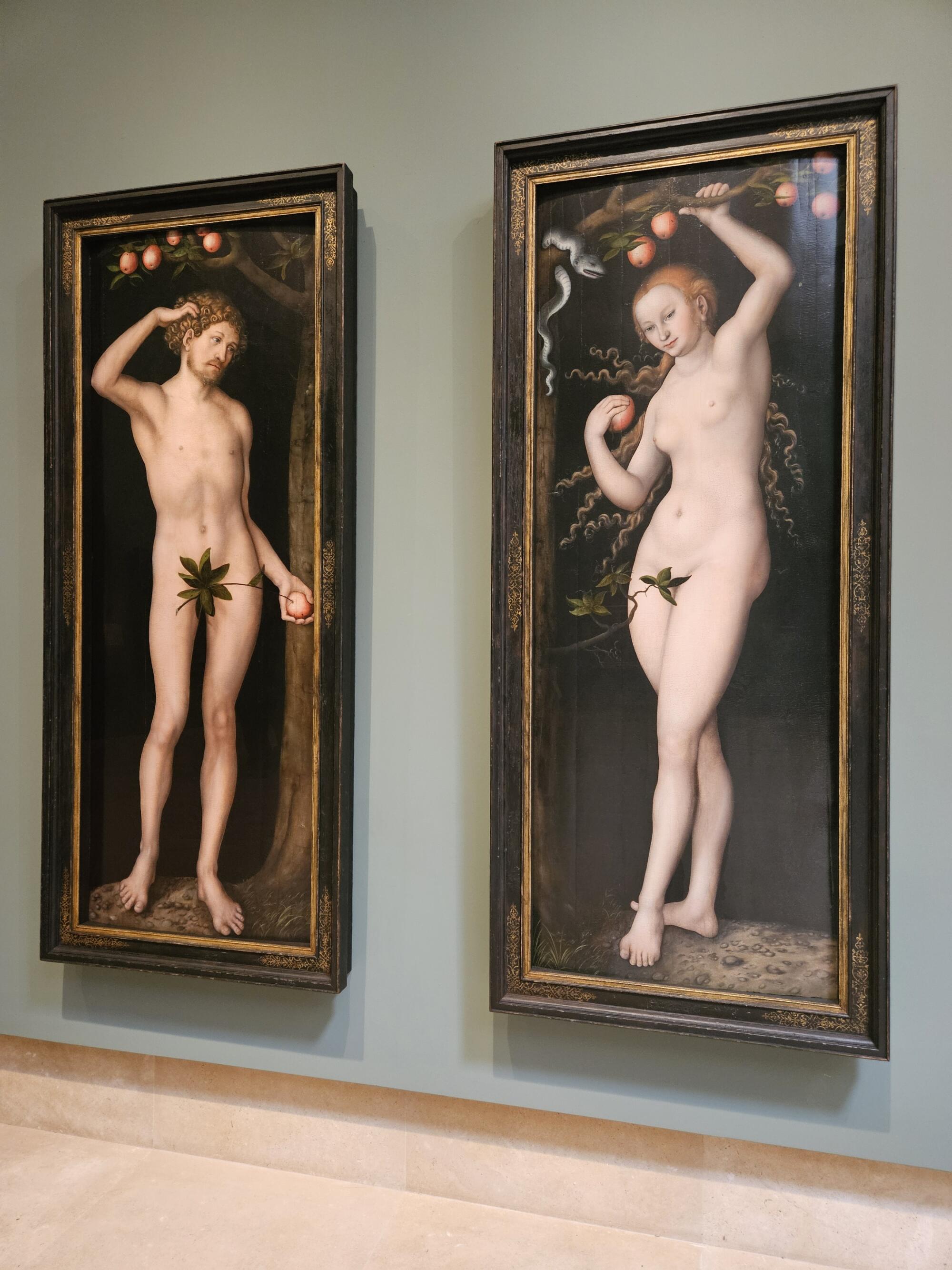 Lucas Cranach the Elder, "Adam and Eve," circa 1530, oil on panel.