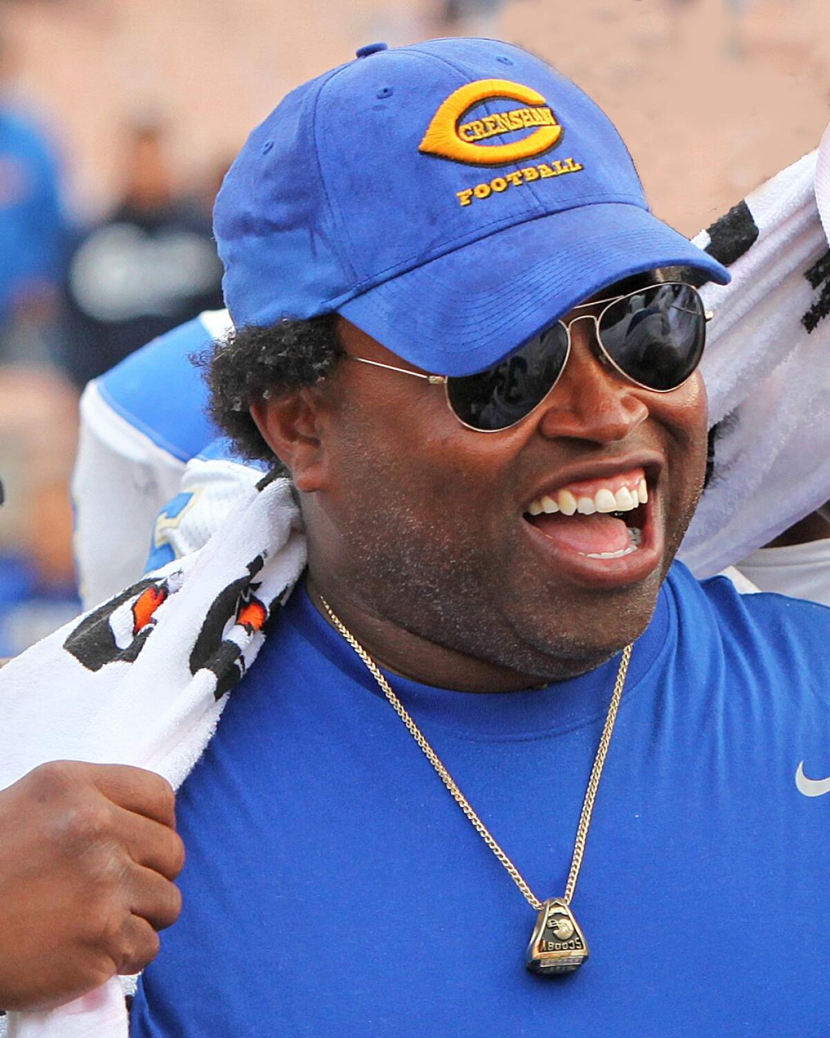 Crenshaw football coach Robert Garrett.