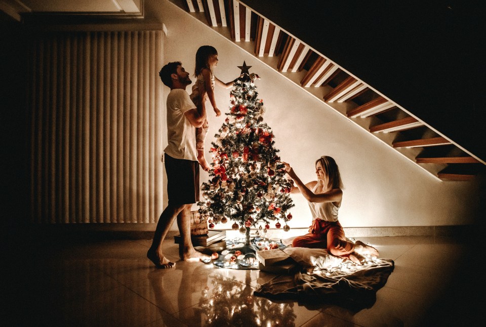 Over half of the country said they prefer an artificial Christmas tree, whilst a third commit to a real one (stock pic)