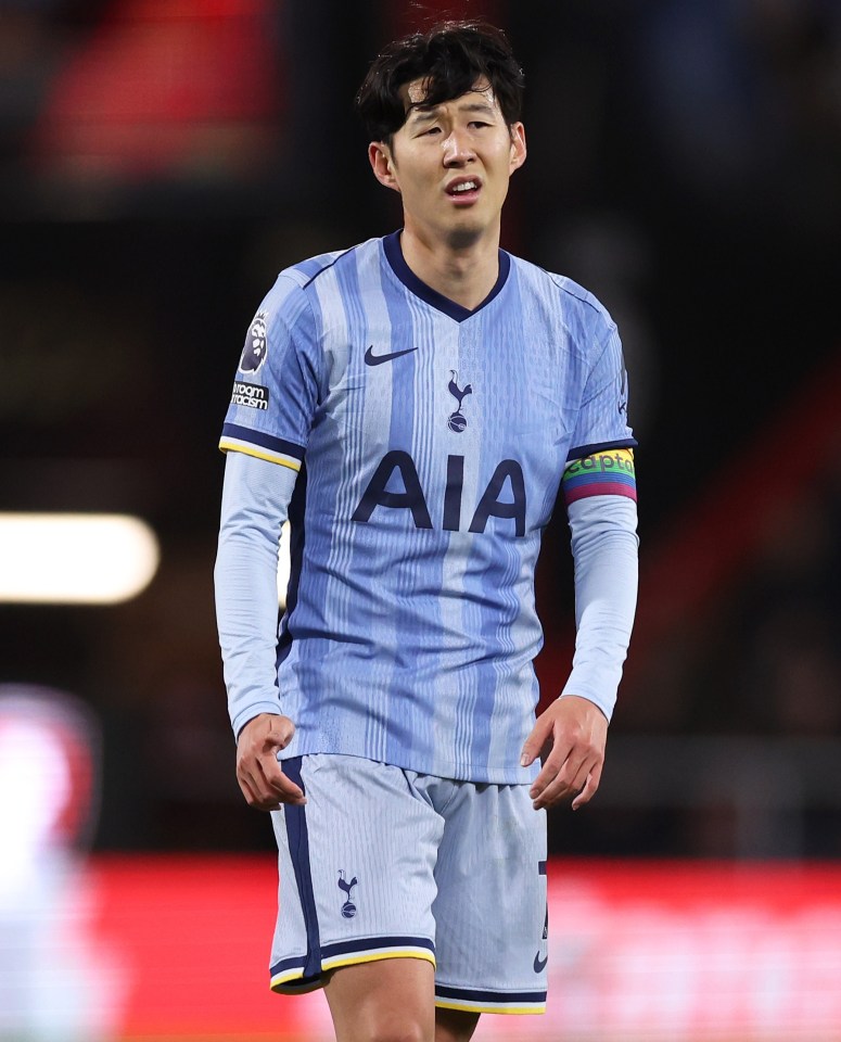 Son shows his anguish after the sub had a goal ruled out at Bournemouth