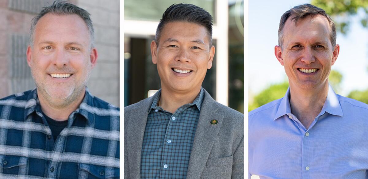 Adam Gray ( Kori+Jared Photography); Derek Tran (Derek Tran's campaign); George Whitesides (Zoe Cranfill / Los Angeles Times)