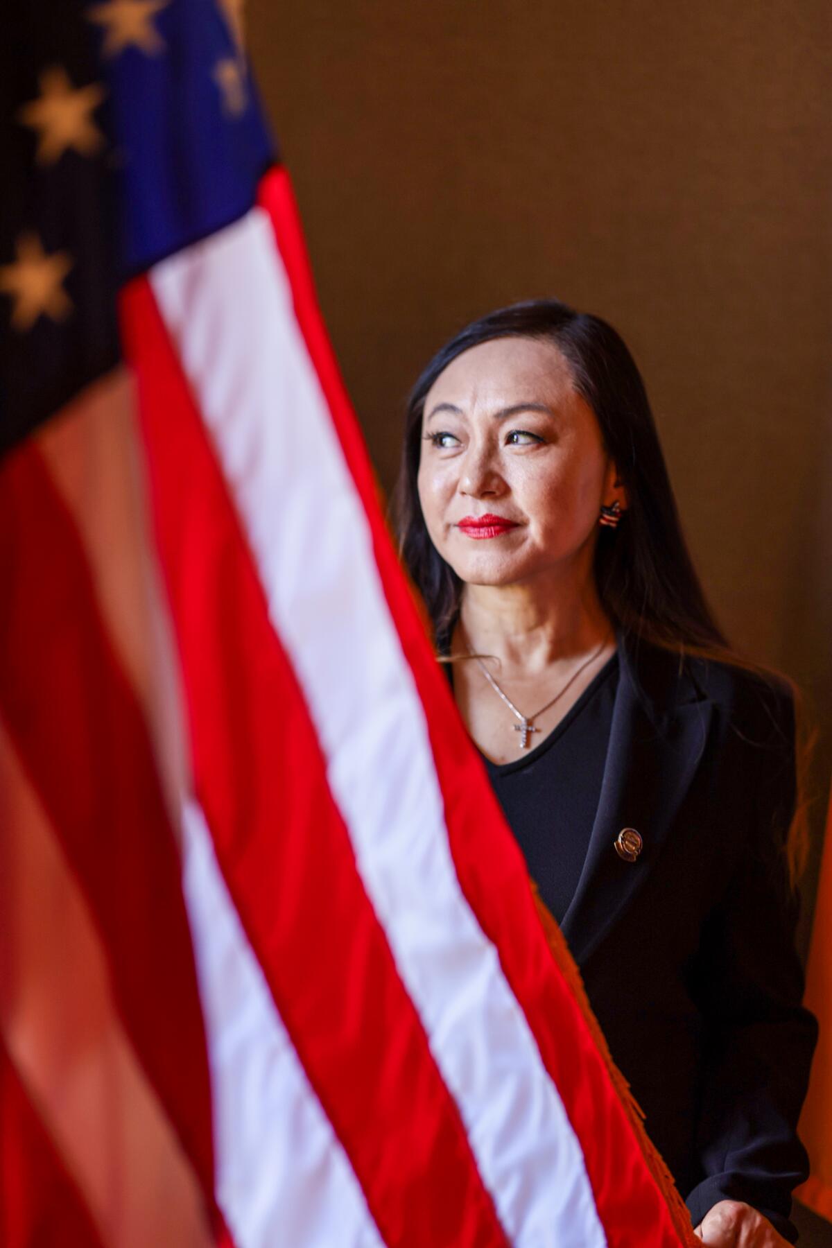 Arcadia City Councilmember Eileen Wang at Arcadia City Hall.