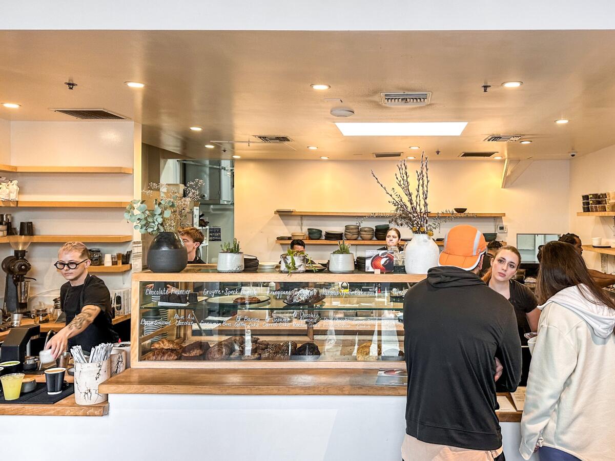 The interior of Destroyer, where customers order pastries, dishes and drinks from the counter.