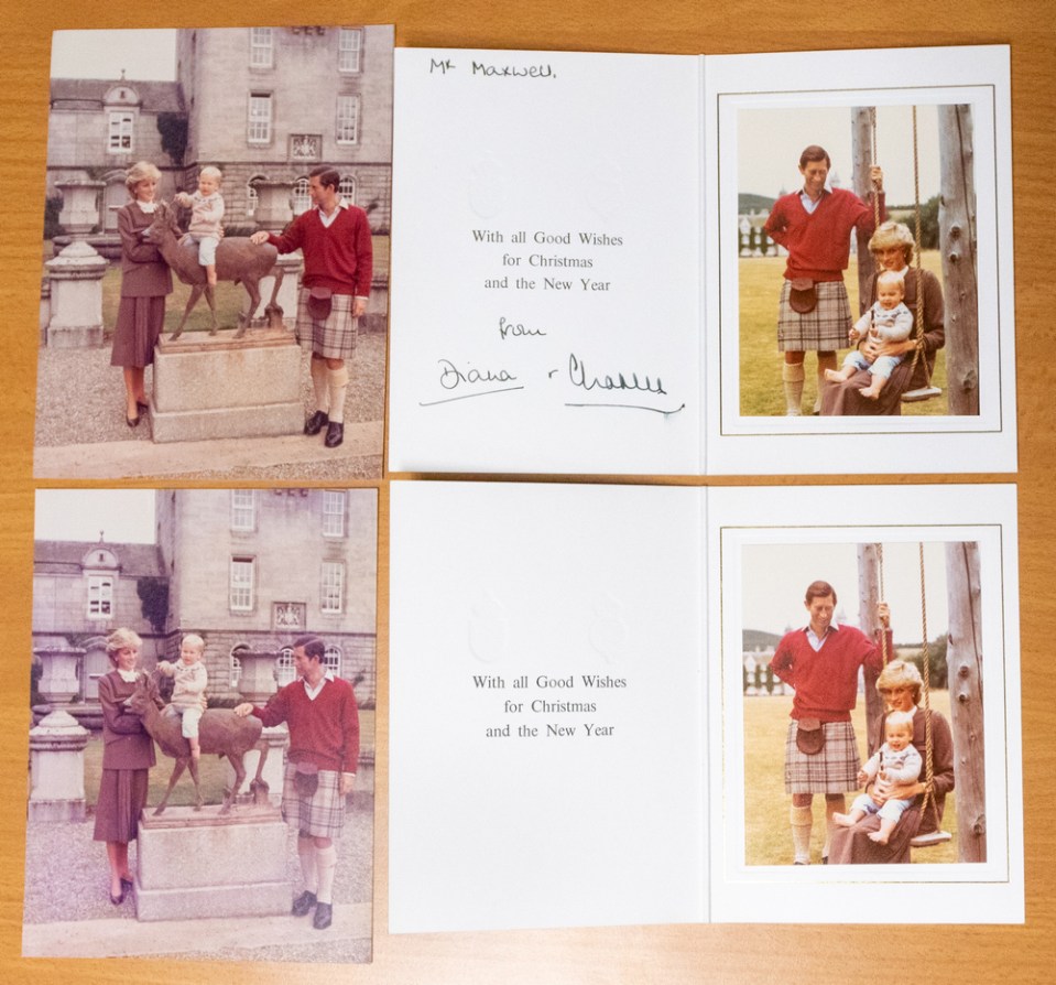 Another Christmas card signed by the then Prince of Wales and Diana and King Charles