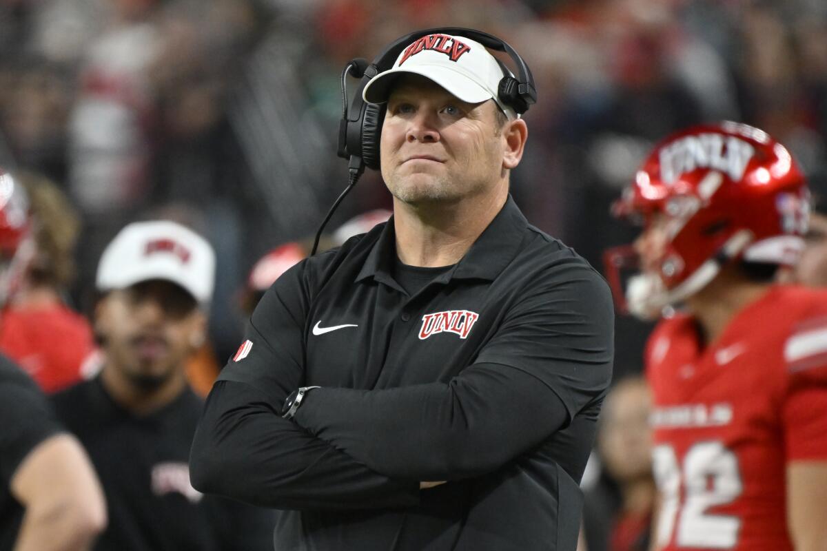 Barry Odom led UNLV for two seasons before taking the head coaching job at Purdue.