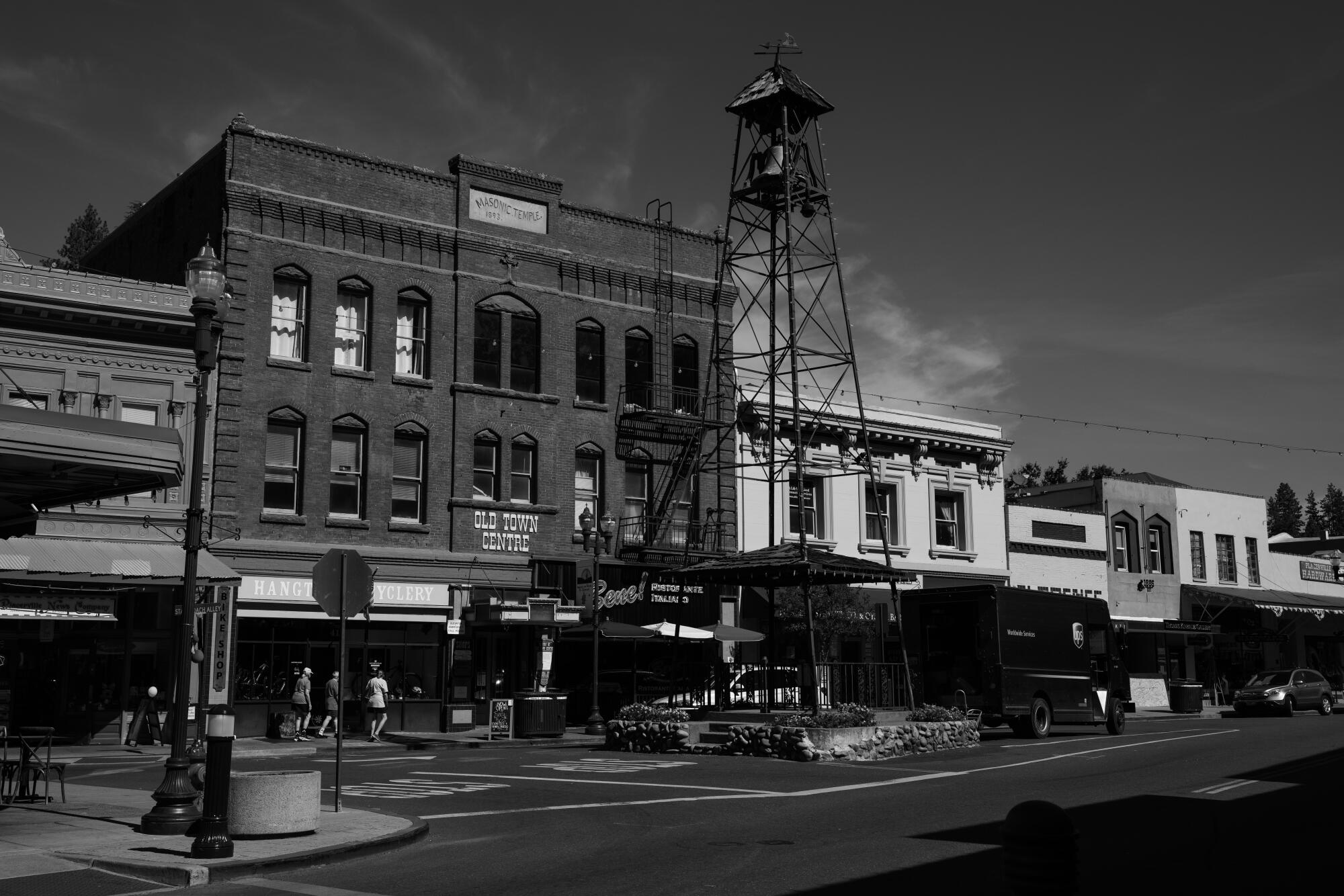 The Bell Tower on Placerville's Main Street.