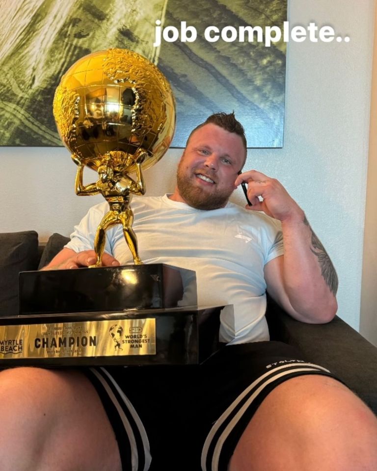 Tom Stoltman was crowned World's Strongest Man in 2021, 2022 and 2024