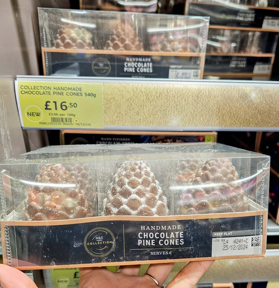 These chocolate pine cones are also available