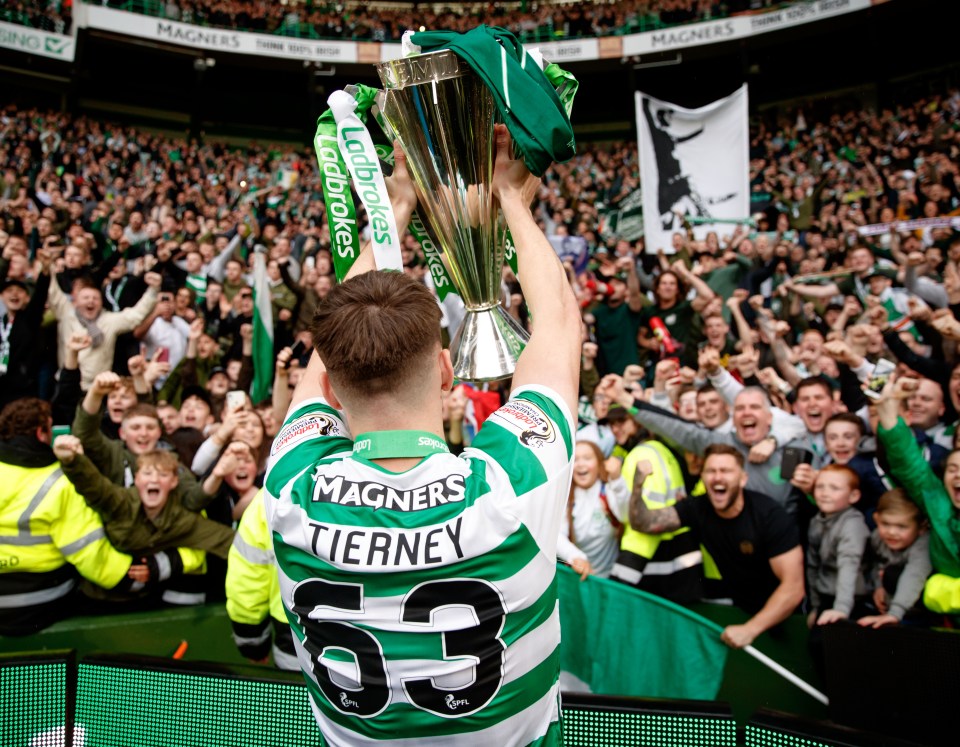 Tierney won four league titles with Celtic