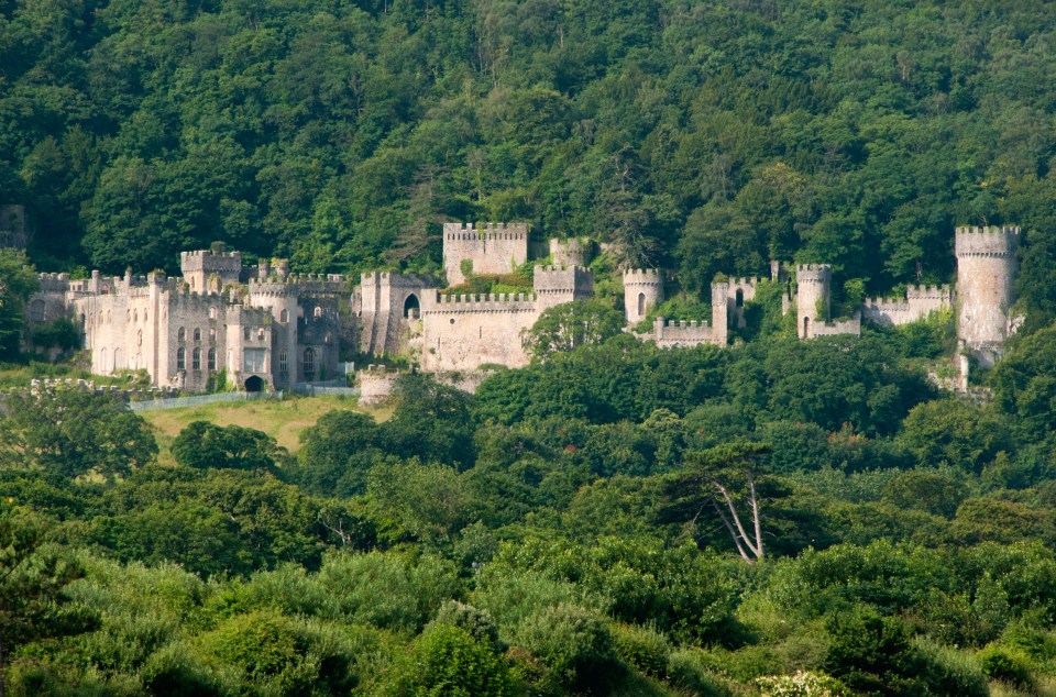 Gwrych Castle, a 19th-century country house overlooking the Irish Sea