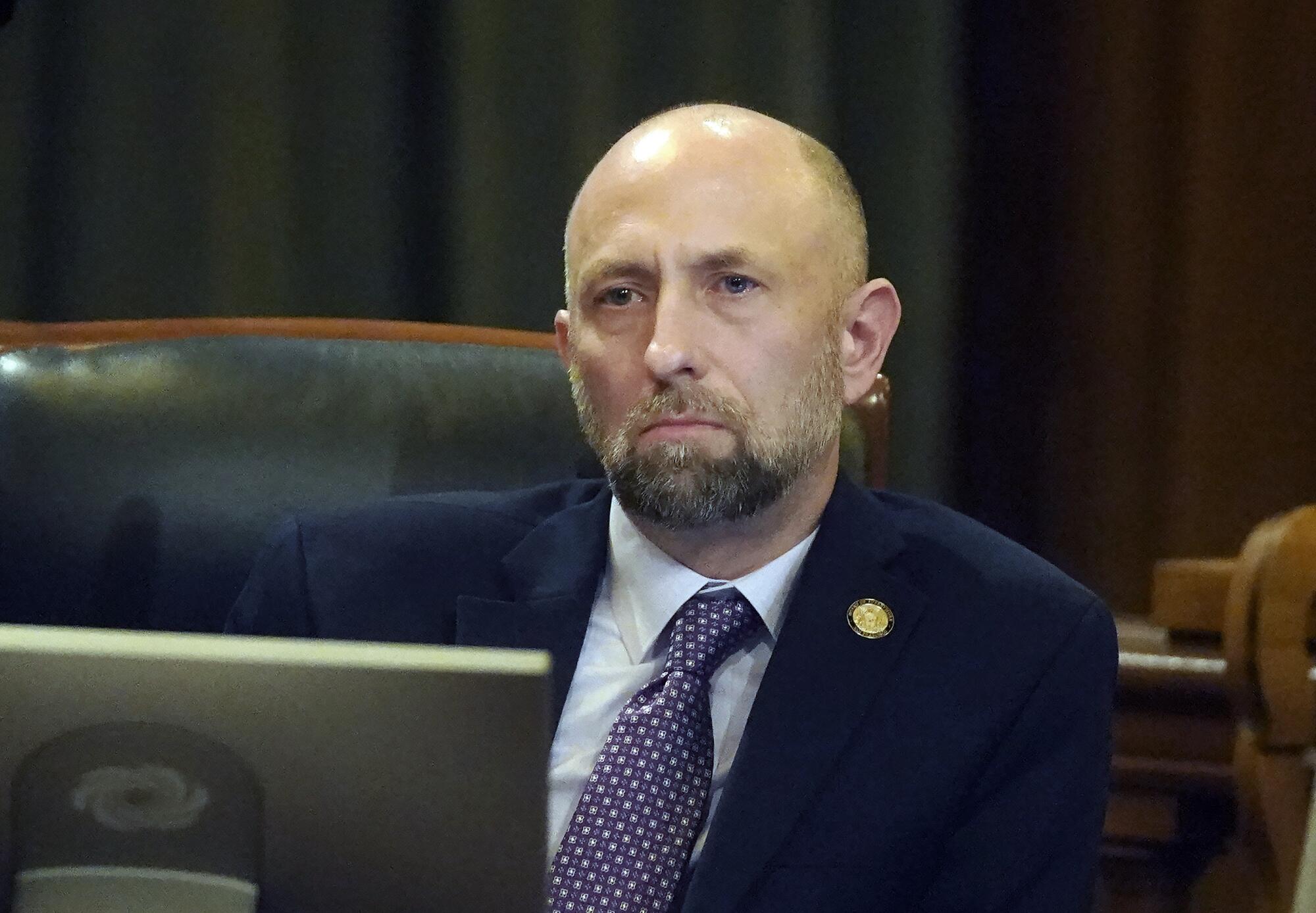 Supervisor Joel Engardio is shown during a San Francisco Board of Supervisors meeting. 