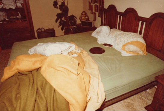 A Golden State Killer crime scene photo