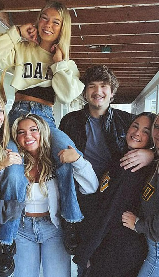 The University of Idaho students Kaylee Goncalves (second from left, bottom) and Madison Mogen (second from left, top), Ethan Chapin (centre) and Xana Kernodle (second from right) were stabbed to death in their beds as they slept