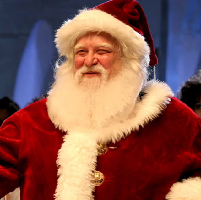 It's jolly good-man, a fundamental part of this Santa’s identity