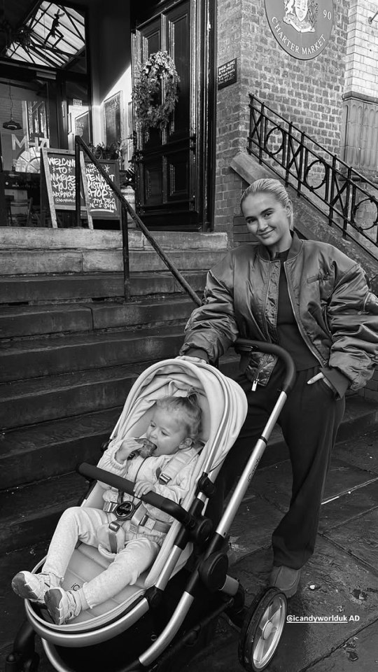 Molly-Mae posed for Instagram pictures as the pair headed out to Altrincham Market