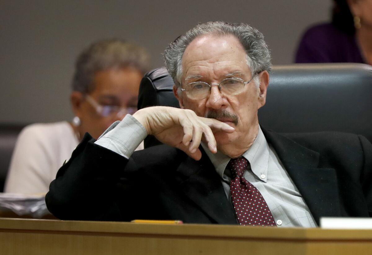 Sept. 2017 photo of LAUSD board member Dr. George McKenna at the L.A. Unified School District headquarters.