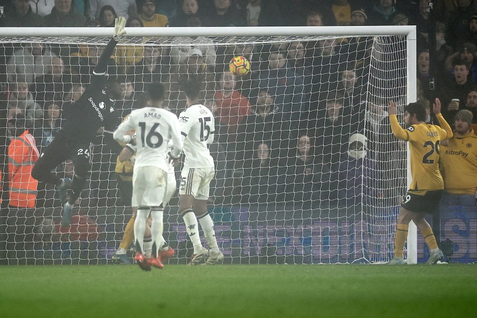 Onana was humiliated for the Wolves opener as he reacted late