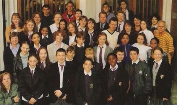 Class photo time for the cast of Grange Hill which ran for 20 years.