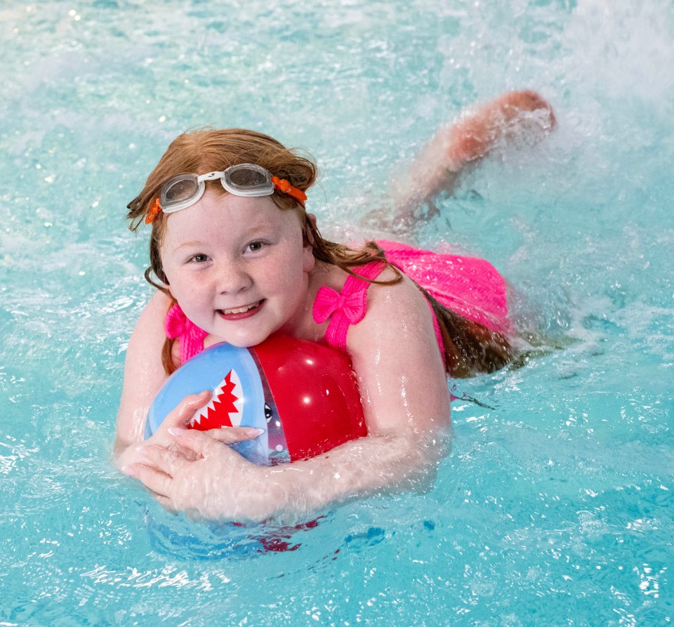 Lilly says the swimming pool is the best part of her Sun Holiday