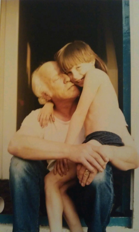 Katie Scott with her father Arthur when she was a child