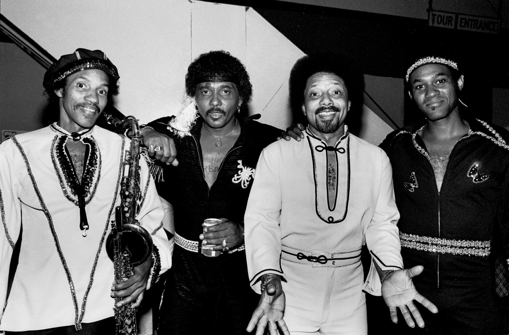 Left to right, Charles Neville, Aaron Neville, Art Neville, and Cyril Neville of the Neville Brothers