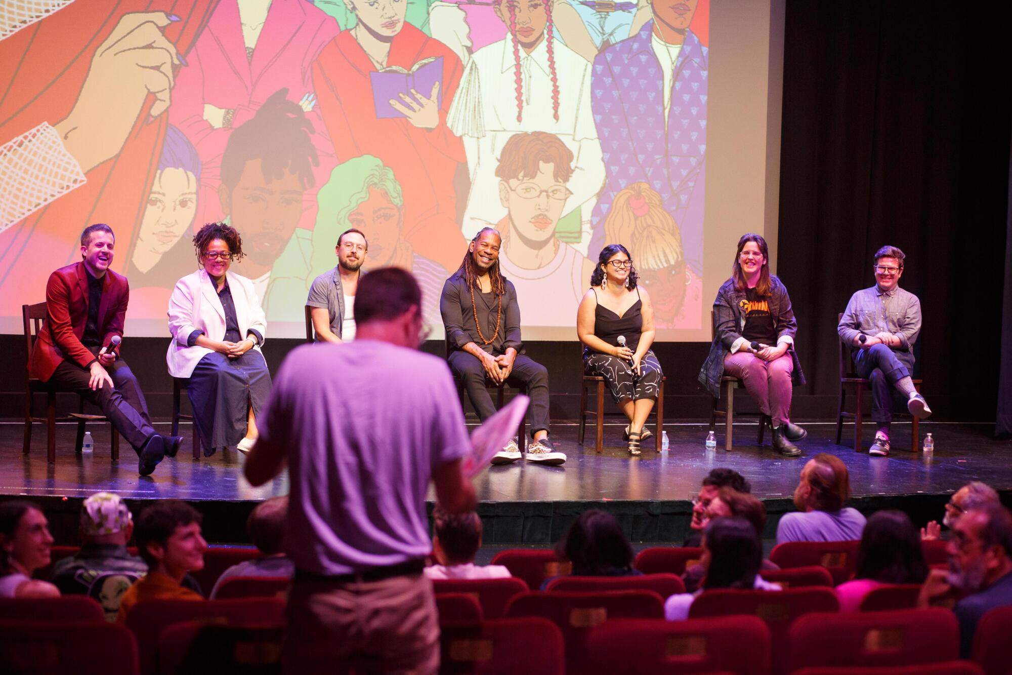 Craig Loftin speaks during a Circa Festival event about the Times' "Our Queerest Century" project in October.