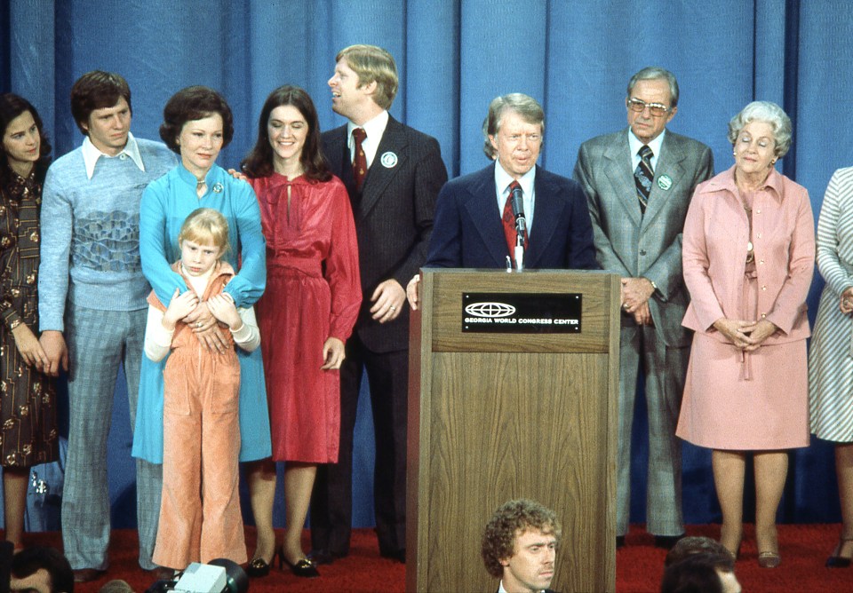 Former President Jimmy Carter and Grand Children attend his surprise 70th, in 1994