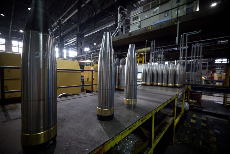 Ukrainian President Volodymyr Zelenskyy receives a tour of the Scranton Army Ammunition Plant in September. On Monday, the U.S. Department of Defense announced a $725 million security assistance package for Ukraine in its war against invading Russia. File Photo via Ukrainian Presidential Press Office/UPI