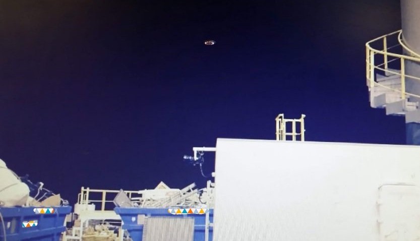 A UFO seen hovering near the secret 'alien base' in Mexico