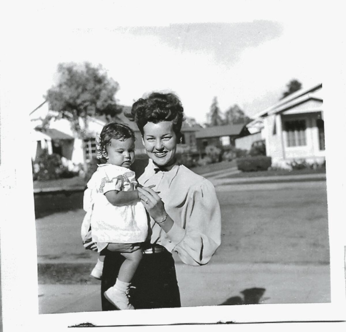 Cher with her mom in Gardena, 1946.