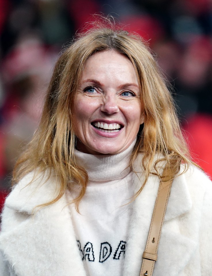 A beaming Geri Halliwell at Wembley Stadium