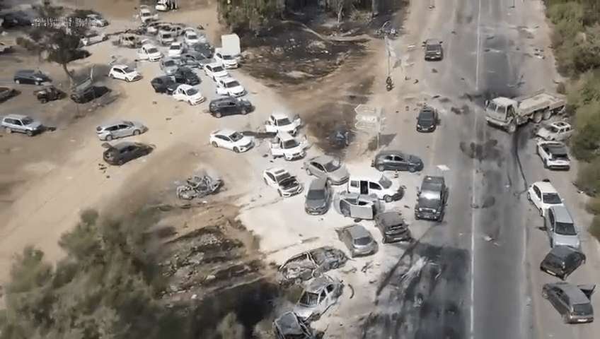 Cars left at the horrific Nova music festival ambush by Hamas