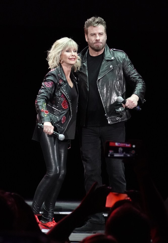 Olivia and John at a special Grease sing-a-long in 2019