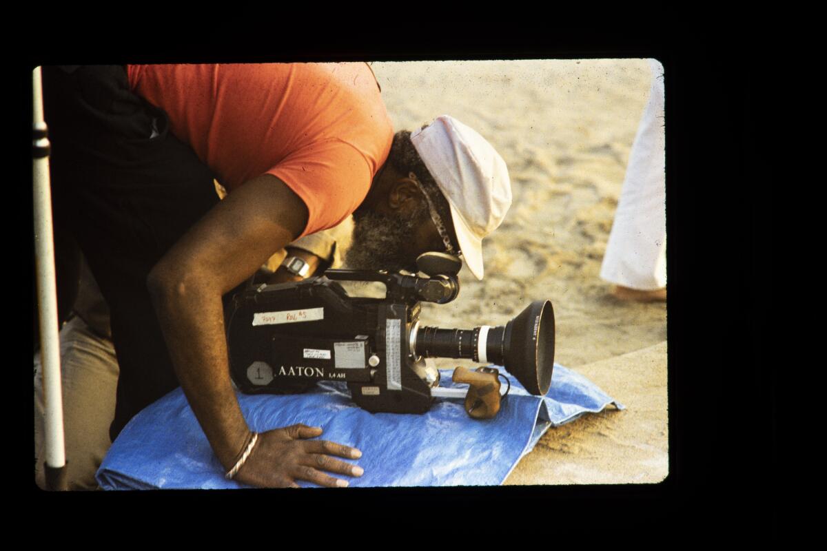 Ben Caldwell on the set of "I-Fresh," 1987. Photograph.