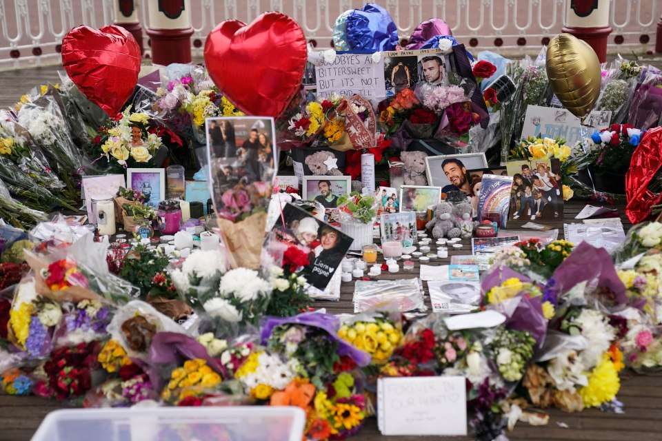 Tributes were left to Liam outside his home