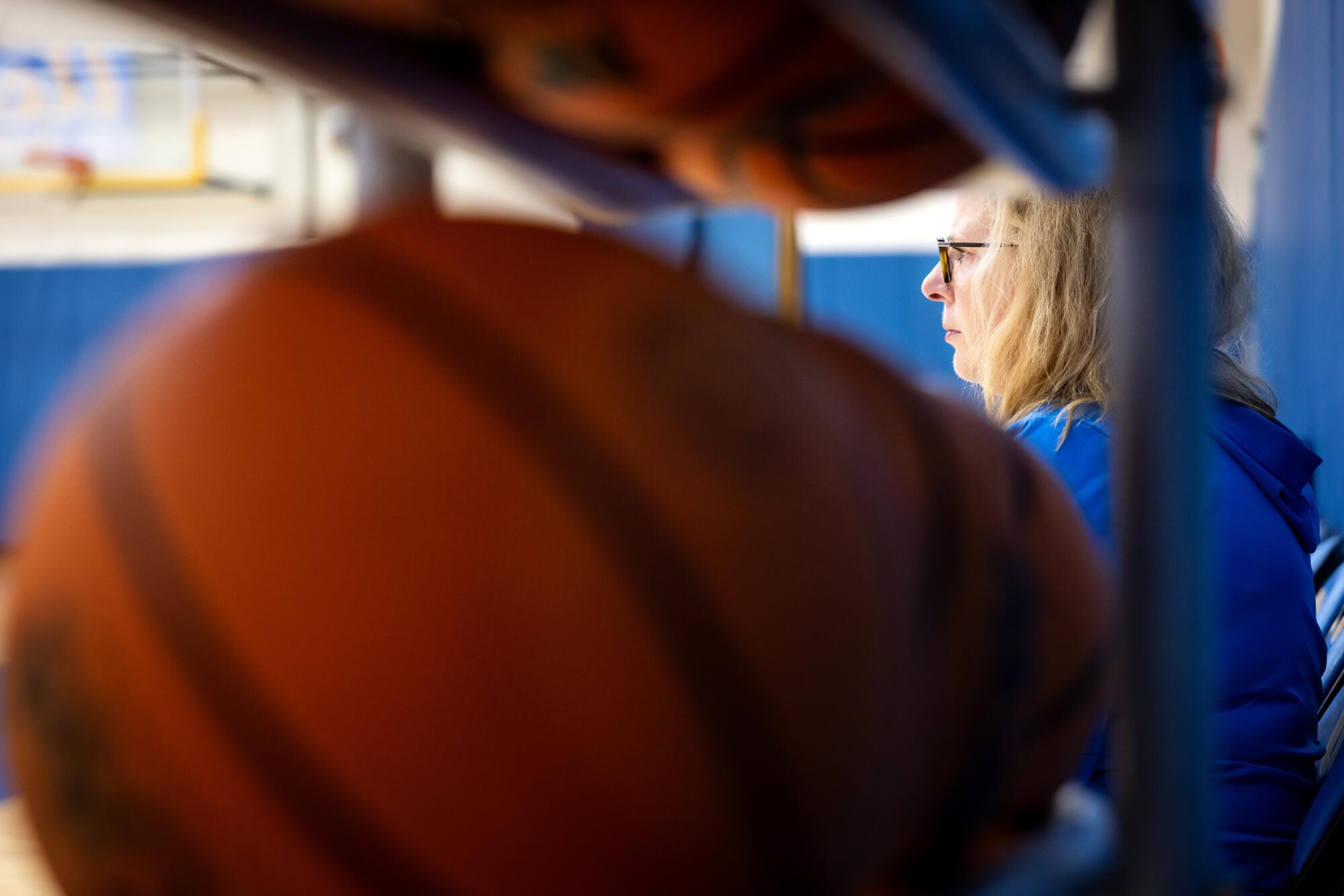 UCLA Women's Basketball Head Coach Cori Close runs practice.