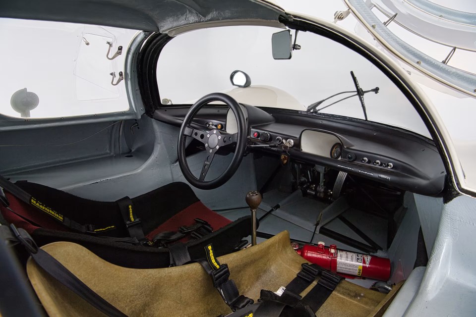 The interior of the Porsche; it comes with the original racing seats.The interior of the Porsche;