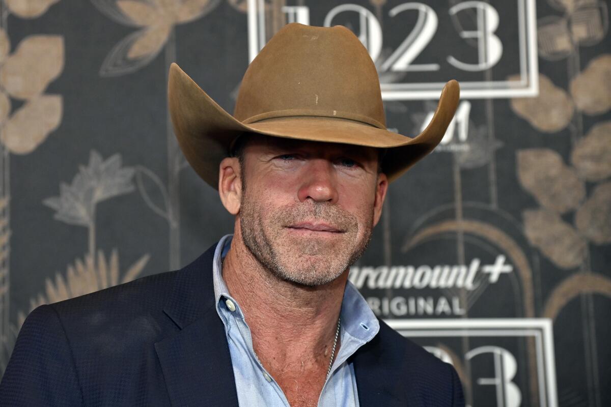 Taylor Sheridan attends the Las Vegas premiere screening of "1923" in 2022.