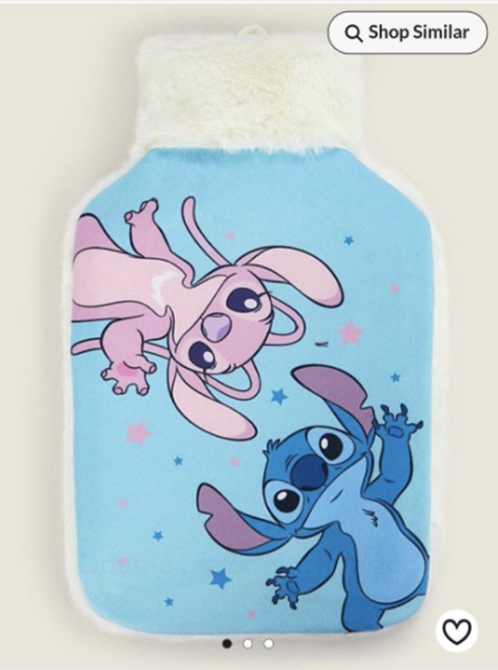 Stitch and Angel hot water bottle.