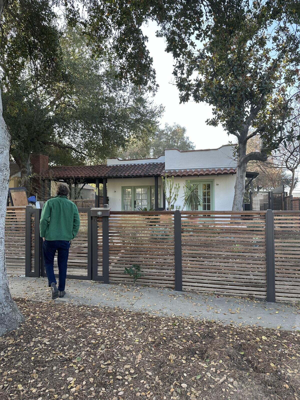 Evan Dresman and Laura Begley's home in the Janes Village area of Altadena before the Eaton fire.