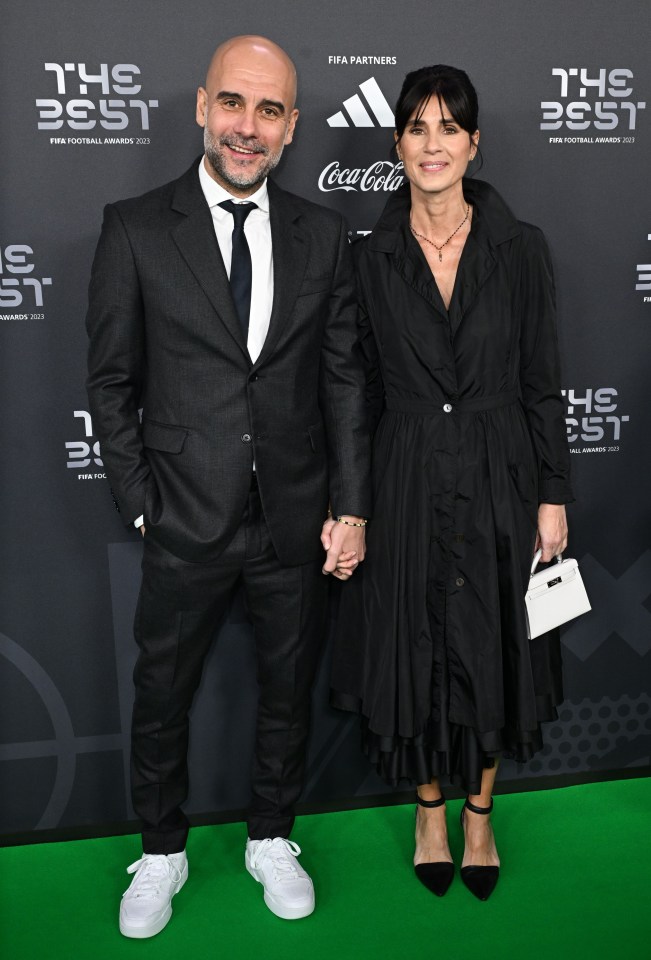 Pep Guardiola and Cristina Serra at the Best FIFA Football Awards.