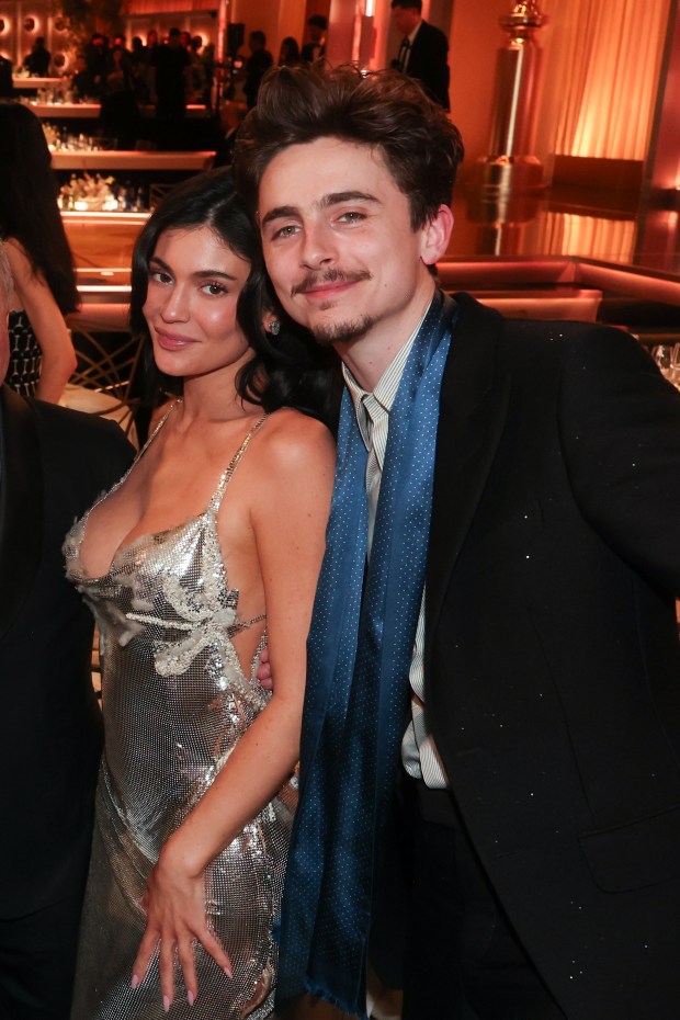 Kylie joined her man at the Golden Globes earlier this month