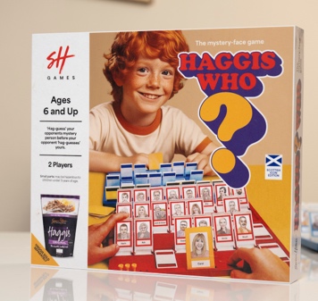 Haggis Who board game box.