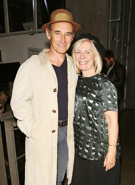 Sir Mark Rylance and Claire van Kampen at a press night party.