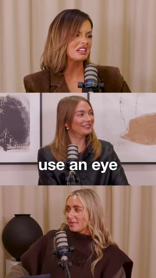 Three women discussing a beauty hack.